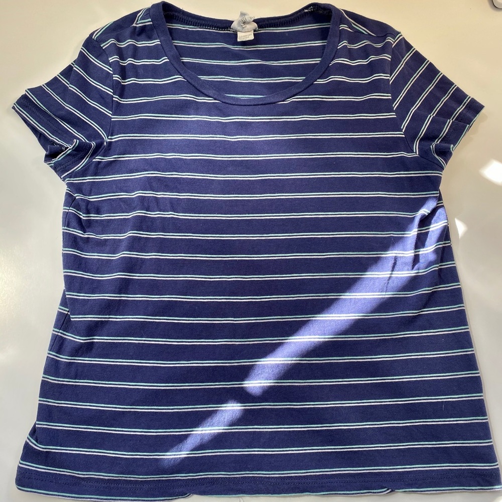 Striped Blue Girls Shirt